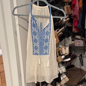 Joie Cream Pleated Top